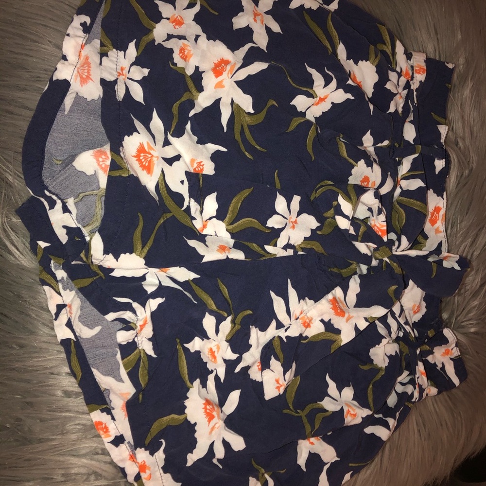 Navy Blue Flowy Shorts